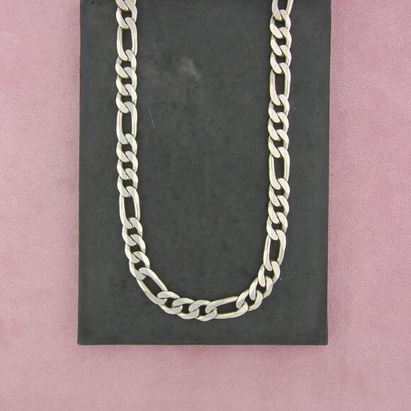 Sterling Other - sterling silver mens italy 13mm figaro chain necklace size 24.25in